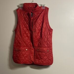 Quilted Red Vest for Women